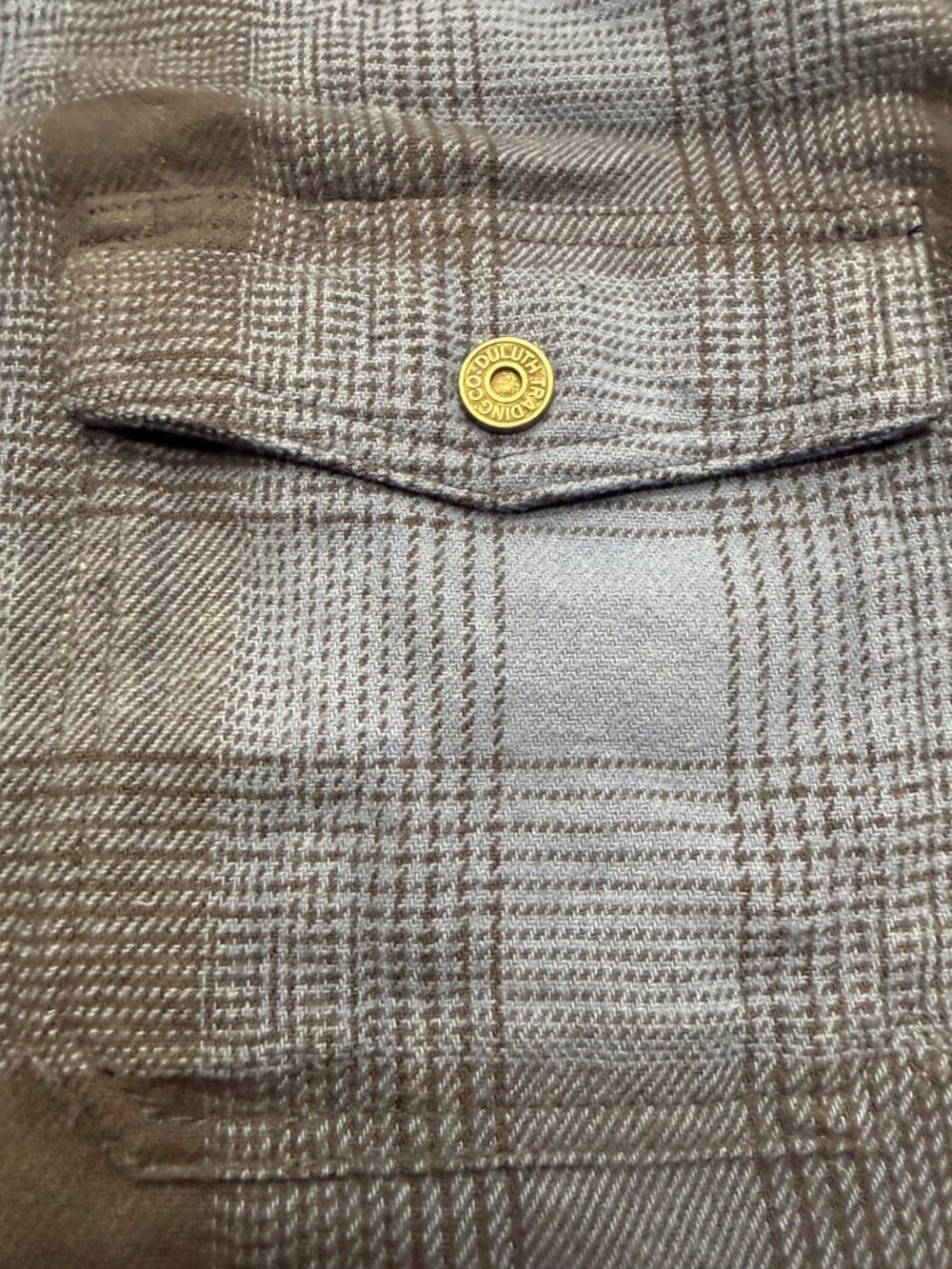 Duluth Trading Co. Blue Flannel Button Down Shirt Jacket/Shacket Large Tall - Picture 3 of 9